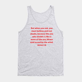 Bible Verse James 1:6 Tank Top